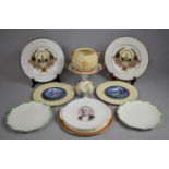 A Collection of Various Vintage China to include Coaport Cruet, Commemorative Plates by Wedgwood Etc