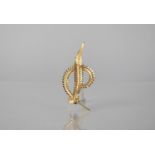 An 18ct Gold Brooch, Fern, London Import Mark, 3.7gms