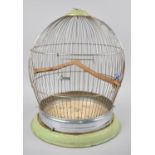 A Mid 20th Century Wire Birdcage of Balloon Form, 44cms High