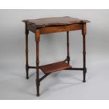 An Edwardian Mahogany Occasional table with Stretcher Shelf, 60cms Wide