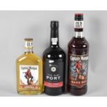 A Bottle of Regimental Ruby Port together with Two Bottles Captain Morgan Rum