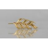 A Vintage 12ct Gold Filled Brooch, Spray of Leaves, 58mm Wide