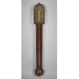 A Late Georgian Mahogany Stick Barometer by Nairne and Blunt, London, with Engraved and Signed