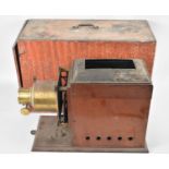 A Late Victorian/Edwardian Mahogany and Brass Magic Lantern, Complete with Original Burner and