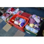 A Large Collection of Various Coloured Knitting Wools