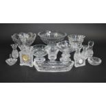 A Collection of Various Cut Waterford Glassware to include Bowls, Waterford Desktop Clock, Ring