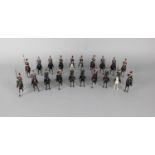 A Collection of Various Painted Metal Cavalry Figures