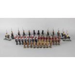 A Collection of Painted Metal Soldier Cavalry Figures