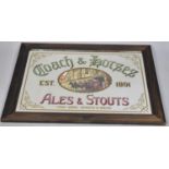 A Large Reproduction Advertising Mirror for Coach and Horses Ales and Stouts, 94x69cm overall