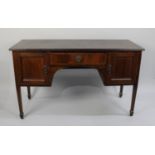 A String Inlaid Edwardian Sideboard of Small Proportions with Centre Drawer Flanked by Cupboards,