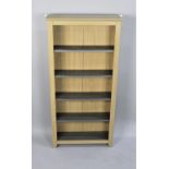 A Modern Five Shelf Open Bookcase, 61cm wide