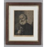 A Framed Engraving After Salvatore Rosa by William Bailey, 16x21cm