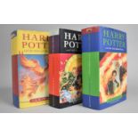 Three Hardback Volumes, All First Editions, Harry Potter