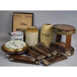 A Collection of Various Sundries to Comprise Vintage Enamelled Pot, Coopered Barrel (AF),