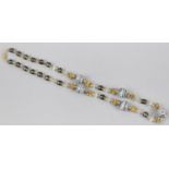 A Vintage Glass Bead Necklace with Barrel Clap, 65cm Long