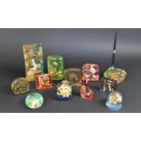 A Collection of Various Mid 20th Century Perspex Aquarium Desktop Items to Comprise Pen Stand,