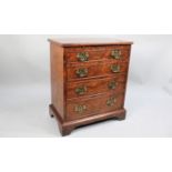 A Nice Quality Burrwood Chest of Four Graduated Drawers with Brushing Slide Over, Back Panel Also "