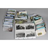 A Collection of Various Mid 20th Century Postcards Relating to Transport to Include Locomotives,