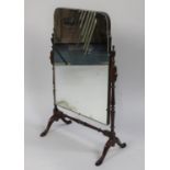 An Edwardian Mahogany Framed Swing Dressing Table Mirror, 41cm wide and 67cm high