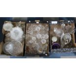 Three Boxes of Pressed and Moulded Glassware