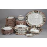 A Large Mid/Late 19th Century Minton & Co Trophy Pattern Dinner Service to Comprise Large Plates,