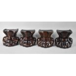 A Set of Four Treacle Glazed Georgian Sash Window Stops