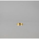 A 22ct Gold Wedding Band, Plain Polished Band, Chester Hallmark, Date Indistinct, 2.7gms, Size K
