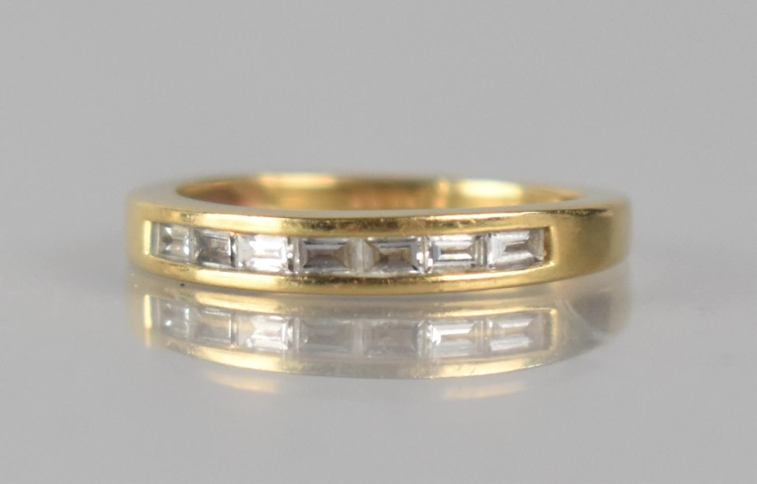 An 18ct Gold and Diamond Dress Ring comprising Seven Channel Set Baguette Cut Diamonds, Each - Bild 3 aus 3