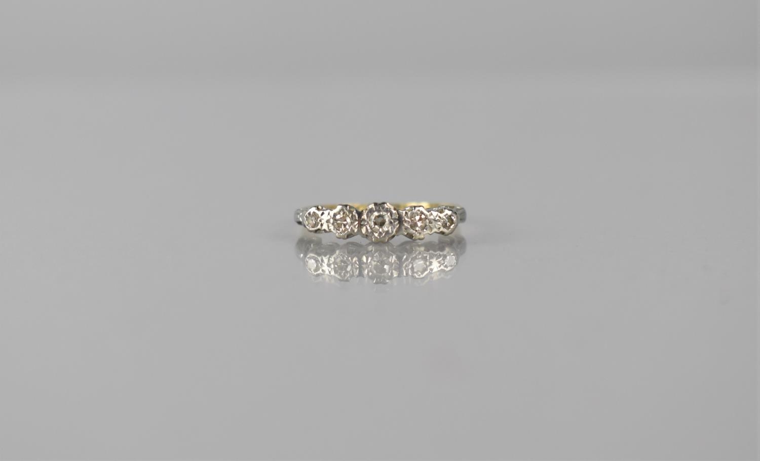An Early/Mid 20th Century 18ct Gold, Platinum and Five Stone Diamond Ring, Old European Cut Diamonds