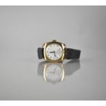 A 9ct Gold, Early 20th Century Wrist Watch by Hefik, White Enamel Dial, Black Arabic Numerals,