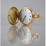 An 18ct Gold Full Hunter Pocket Watch by Stayte, White Enamel Dial with Roman Numeral Markers and
