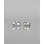 A Pair of Vintage Clip on Earrings, By Grosse, (Affiliated with Christian Dior), Silver Tone,