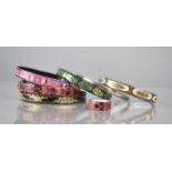 A Collection of 9 Michaela Frey and Other Austrian Style Enamelled Bangles together with a Similar