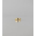 A George V Diamond 18ct Gold Ring, Central Mixed Cut Diamond (Approx 1.5x2mm) , with Two Graduated