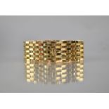 A Heavy and Large Gents 18ct Yellow Gold Italian Fancy Link Bracelet, Faceted Links Measuring 9mm by