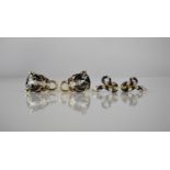 Two Pairs of Vintage Clip On Earrings, Pierre Cardin Serpents, Gilt and Black Enamel together with