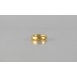 A 22ct Gold Ladies Wedding Band, Birmingham (Possibly 1957), Plain Polished D Shaped Band, Makers