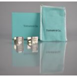 A Pair of Vintage Tiffany & Co Silver Notes Square Cufflinks, Face Measuring 13mm Wide, Signed for