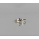 An 18ct Gold 'Moi Et Toi' Ring, Each Diamond Approx 0.25ct, Bezel Set in White Metal Leading to