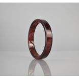 A Cherry Bakelite Bangle, Etched to the Interior with Floral Design, 14mm Wide, Internal Dimension