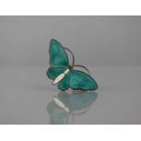 Askel Holmsen: A Mid Century Silver and Enamel Norwegian Brooch in the Form of a Butterfly,