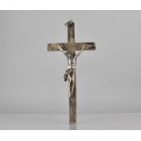 A Late 19th Century Continental White Metal Crucifix, Unmarked but Corpus Christy Believed to Be