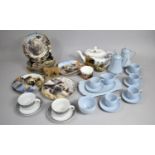 A Collection of Various Ceramics to comprise Collectors Plates, Johnson Bros Blue Glazed Coffee Set,