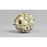 A Reproduction Scrimshaw Style Sundial/Compass of Globular Form, Depicting Map of The World, 3.75cms