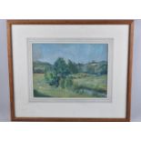 A Framed Watercolor, Summers Day, River Sid, Devon, by Marjorie Procter, 27.5x37cms