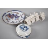 A Set of Four Creamware Napkin Rings with Cherub Decoration, A Copeland and Garrett Late Spode