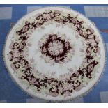 A Woollen Circular Rug, 180cm Diameter