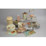 A Collection of Various Vintage Kitchenalia, Kilner and Other Jars, Flask, Quick Cooker Etc