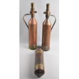 A Collection of Two Copper and Brass Fire Extinguishers together with and L and G Fire Extinguisher