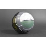 A Hand Painted, Hand Blown Glass Fishing Float, Decorated with HMS Queen Elizabeth, 12cms Diameter